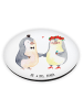 Mr. & Mrs. Panda Pinnwand Magnet Pinguin Heirat ohne Spruch in Weiß