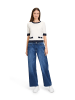 BETTY & CO High Waisted-Jeans mit weitem Bein in Blau