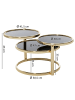 FineBuy Couchtisch in Gold / Metall / 58x58x43