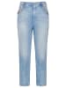 TAIFUN Hose Jeans verkürzt in Bleached Blue Denim