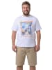 Men Plus Kurzarm T-Shirt in schneeweiß
