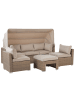 Beliani 4-tlg Sitzgruppe COCCOLIA in Beige/Braun