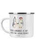 Mr. & Mrs. Panda Camping Emaille Tasse 50. Hochzeitstag Goldene ... in Weiß