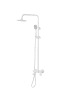 Beliani Wannenarmaturen GURARA in Weiß - (W) 23 x (H) 83 x (L) 36 cm