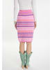 IZIA Damen Strickrock in Pink Mehrfarbig