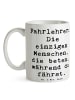 Mr. & Mrs. Panda Teetasse Spruch Fahrlehrer Engel mit Spruch in Weiß