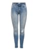 ONLY Skinny Jeans Destroyed Stretch Denim Ankle Hose ONLBLUSH in Blau