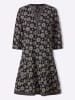 Heine Druckkleid in schwarz-sand-bedruckt
