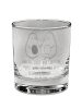 Mr. & Mrs. Panda Whisky Tumbler Avocado Pärchen mit Spruch in Transparent