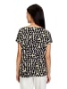 Betty Barclay Printshirt mit Wasserfallausschnitt in Beige/Schwarz