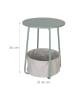 relaxdays Beistelltisch in Mint/ Grau  - (H)50 x Ø40 cm