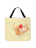 Mr. & Mrs. Panda Tote Bag Katze Wolle ohne Spruch in Gelb Pastell