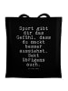 Mr. & Mrs. Panda Einkaufsbeutel Sport gibt dir das... mit Spruch in Schwarz