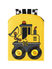 Denokids Rucksack Bulldozer in gelb
