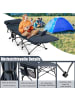 COSTWAY Campingbett mit Matratze 190cm in Blau