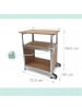 relaxdays Werkbank in Silber/ Natur - (B)72,5 x (H)69,5 x (T)50 cm