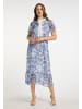 faina Midikleid Mit Allover-Print in Blau Mehrfarbig