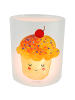 Mr. & Mrs. Panda Windlicht aus Glas Cupcake ohne Spruch in Transparent