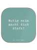 Mr. & Mrs. Panda Getränke-Untersetzer Spruch Angst überwinden mi... in Meeresbrise