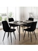 relaxdays 4 x Esszimmerstuhl in Schwarz - (B)43 x (H)86 x (T)53,5 cm