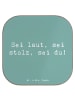 Mr. & Mrs. Panda Tisch-Untersetzer Spruch Sei du Mutig mit Spruch in Meeresbrise