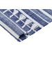 Beliani Geflochtener Teppich BADEMLI in Blau/Weiß - (W) 80 x (H) 1 x (L) 150 cm