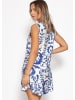 SASSYCLASSY Ärmelloses Kleid mit Print in Blau