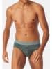 Schiesser Rio Slip / Unterhose 95/5 Cotton in Dunkelblau / grün
