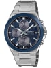 Casio Edifice Herrenuhr Solar Chrono Stahl/Blau