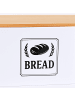 relaxdays Brotkasten in Weiß - (B)33 x (H)13,5 x (T)19 cm