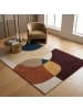 KADIMA DESIGN Teppich Wolle Handgetuftet AIRE Abstrakt Wohnzimmer Modern in Lila-Terrakotta