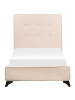 Beliani 2-tlg Einzelbett AMBASSADOR in Beige/Schwarz