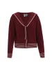 DreiMaster Maritim Cardigan in wine red offwhite