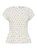 Soaked in Luxury Bluse ärmellos SLAmelie Feminine Form in White W. Black Dobby