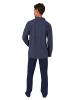 NORMANN Langarm Schlafanzug Pyjama zum durchknöpfen - 86530 in marine