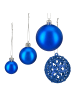 relaxdays 50-tlg. Weihnachtskugeln Set in Blau