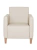 58 aufm Kessel SESSEL Karol Bezug Kunstleder Buche natur / beige
