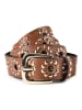 b.belt Nietengürtel Leder middle brown