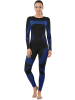 normani 2 x Thermooberteil Langarm Shirt Skiunterwäsche für Damen in Schwarz/Blau