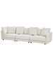 Beliani 3-Sitzer Sofa SIGTUNA in Weiß/Schwarz - (W) 300 x (H) 86 x (L) 102 cm