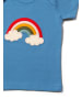 Little Green Radicals Applique Organic Short Sleeve T Shirt in Blue