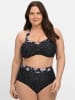 sheego Bikini-Hose in schwarz gepunktet