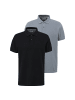 s.Oliver Poloshirt 2er Pack in Schwarz/Hellgrau