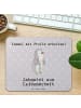 Mr. & Mrs. Panda Mouse Pad Zahnarzt Leidenschaft mit Spruch in Grau Pastell