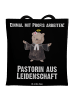 Mr. & Mrs. Panda Jutebeutel Pastorin Leidenschaft mit Spruch in Schwarz