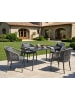 Beliani 13-tlg Gartentisch Set LIPARI in Grau