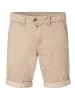 Timezone Feine Chino Shorts mit umgeschlagenem Saum in Beige