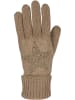 styleBREAKER Strick Handschuhe in Braun meliert