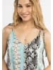 IZIA Damen Minikleid Mit Schlangenprint in Blau Mehrfarbig