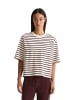 Marc O'Polo Gestreiftes Kurzarm-Sweatshirt cropped in Dark Red